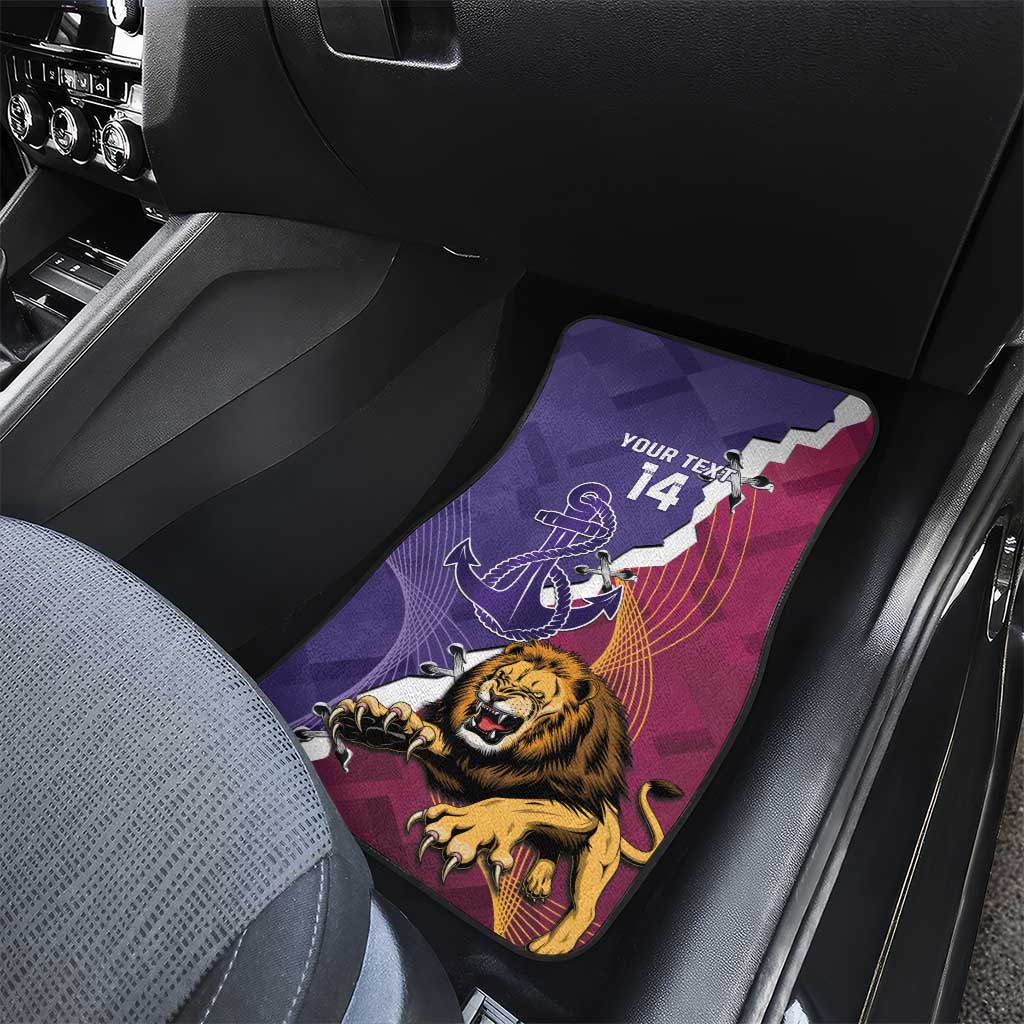 Dockers And Lions Football Custom Car Mats 2025 Sporty Dynamic Version - Aussie Hoodie