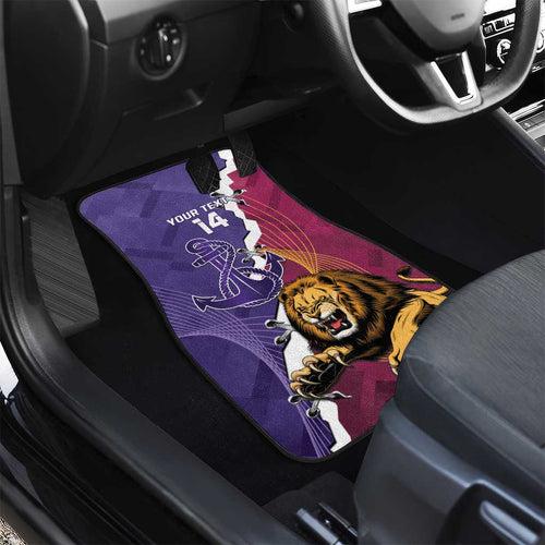 Dockers And Lions Football Custom Car Mats 2025 Sporty Dynamic Version - Aussie Hoodie