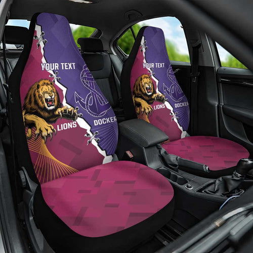 Dockers And Lions Football Custom Car Seat Cover 2025 Sporty Dynamic Version - Aussie Hoodie