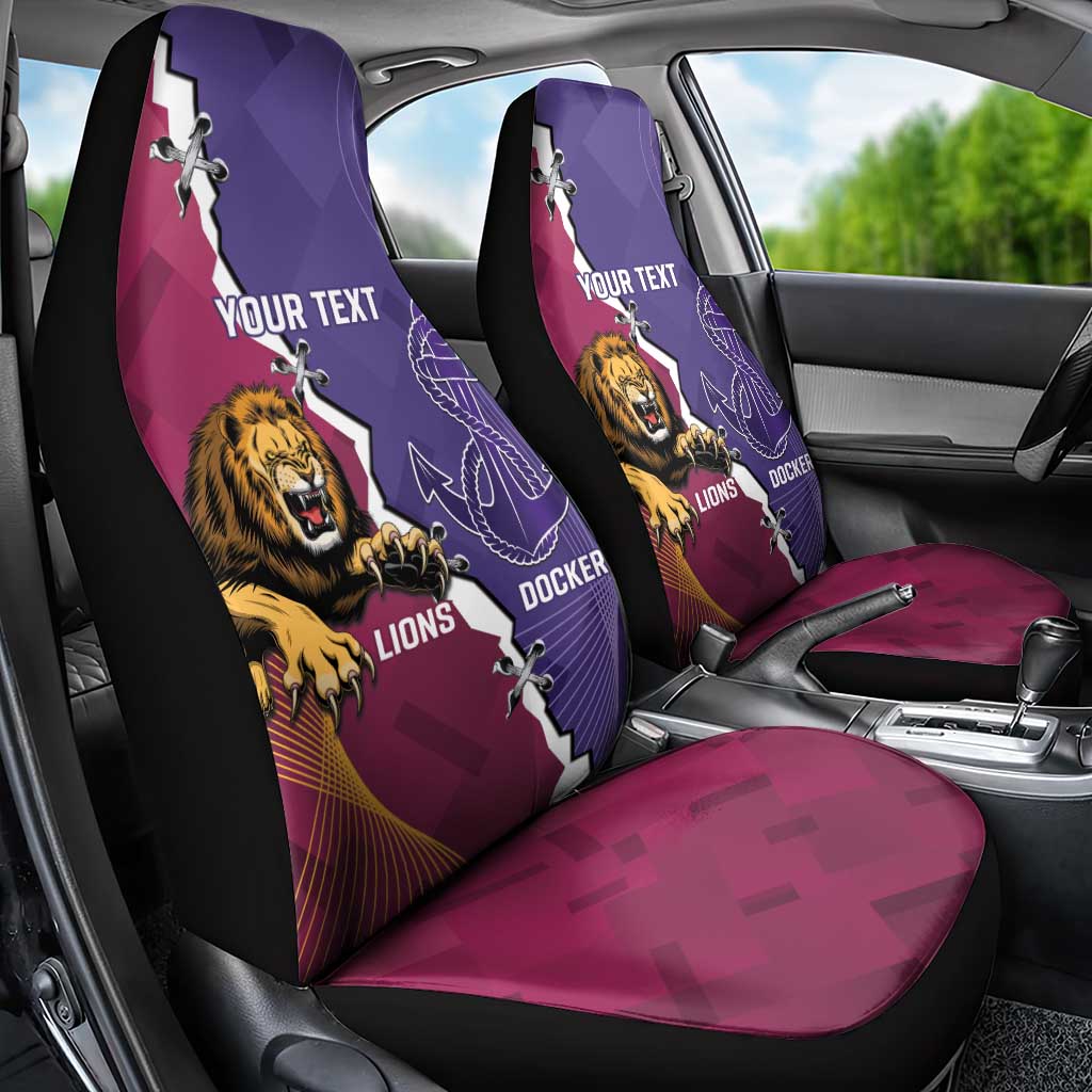 Dockers And Lions Football Custom Car Seat Cover 2025 Sporty Dynamic Version - Aussie Hoodie