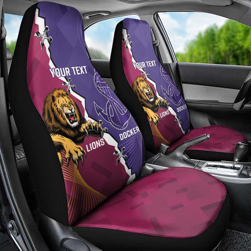 Dockers And Lions Football Custom Car Seat Cover 2025 Sporty Dynamic Version - Aussie Hoodie