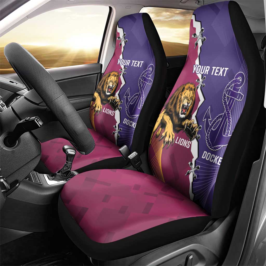 Dockers And Lions Football Custom Car Seat Cover 2025 Sporty Dynamic Version - Aussie Hoodie