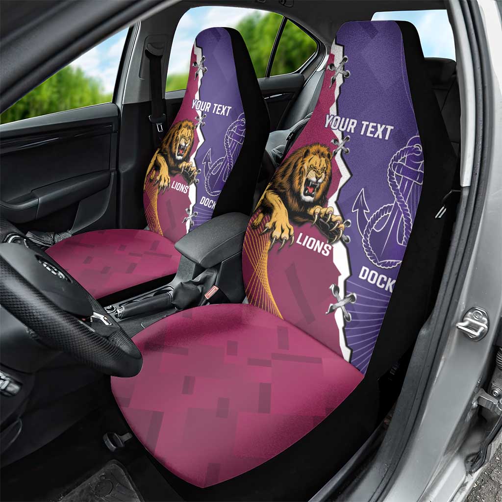 Dockers And Lions Football Custom Car Seat Cover 2025 Sporty Dynamic Version - Aussie Hoodie