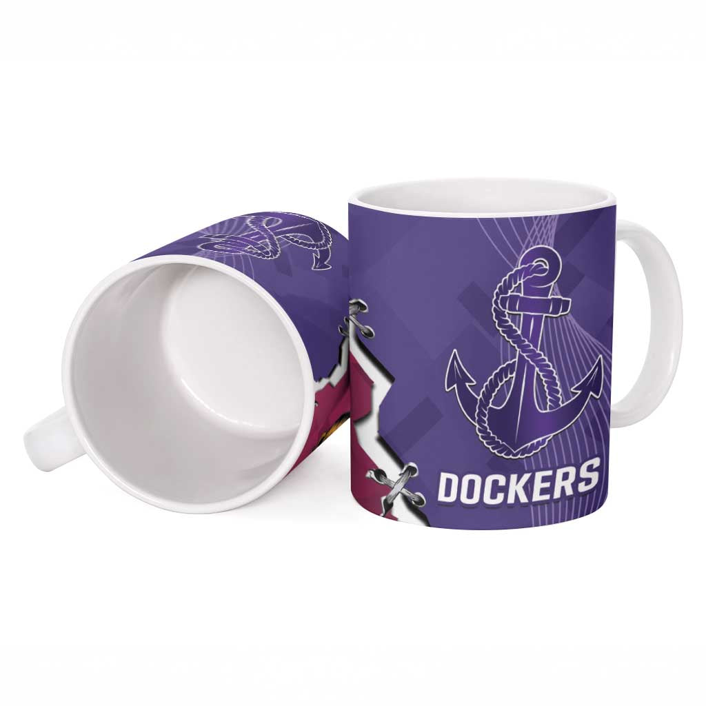 Dockers And Lions Football Ceramic Mug 2025 Sporty Dynamic Version - Aussie Hoodie