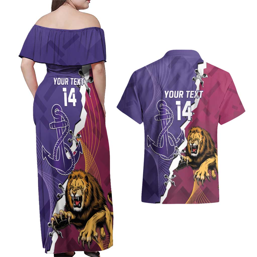 Dockers And Lions Football Custom Couples Matching Off Shoulder Maxi Dress and Hawaiian Shirt 2025 Sporty Dynamic Version - Aussie Hoodie