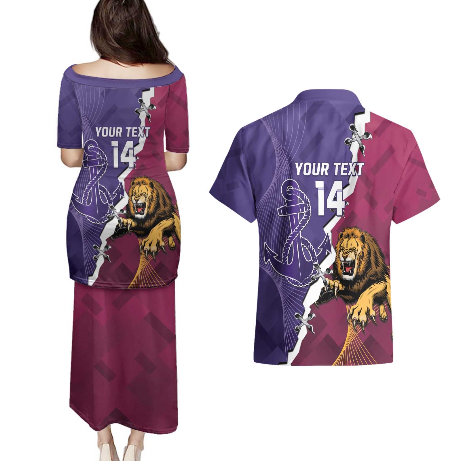 Dockers And Lions Football Custom Couples Matching Puletasi and Hawaiian Shirt 2025 Sporty Dynamic Version - Aussie Hoodie