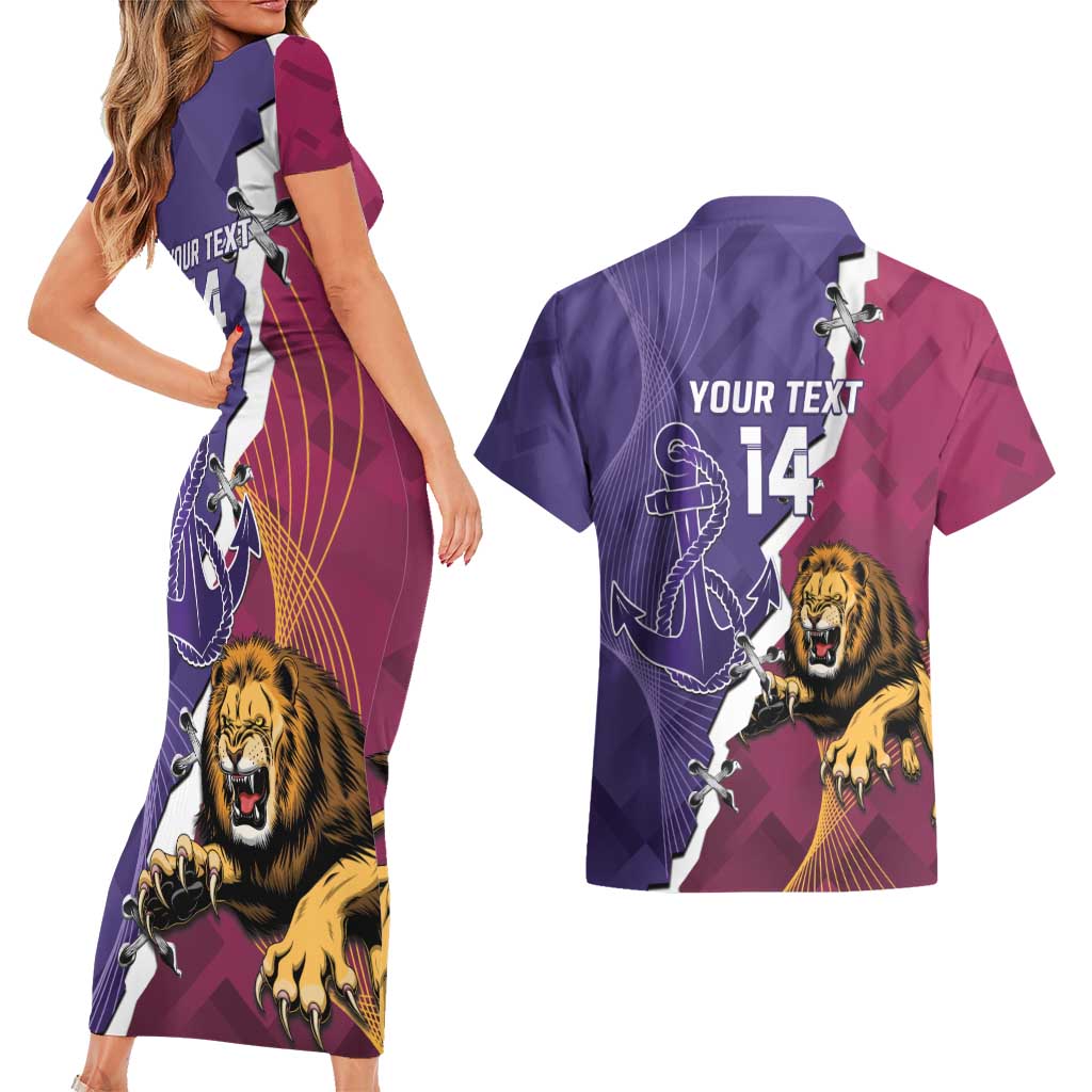 Dockers And Lions Football Custom Couples Matching Short Sleeve Bodycon Dress and Hawaiian Shirt 2025 Sporty Dynamic Version - Aussie Hoodie