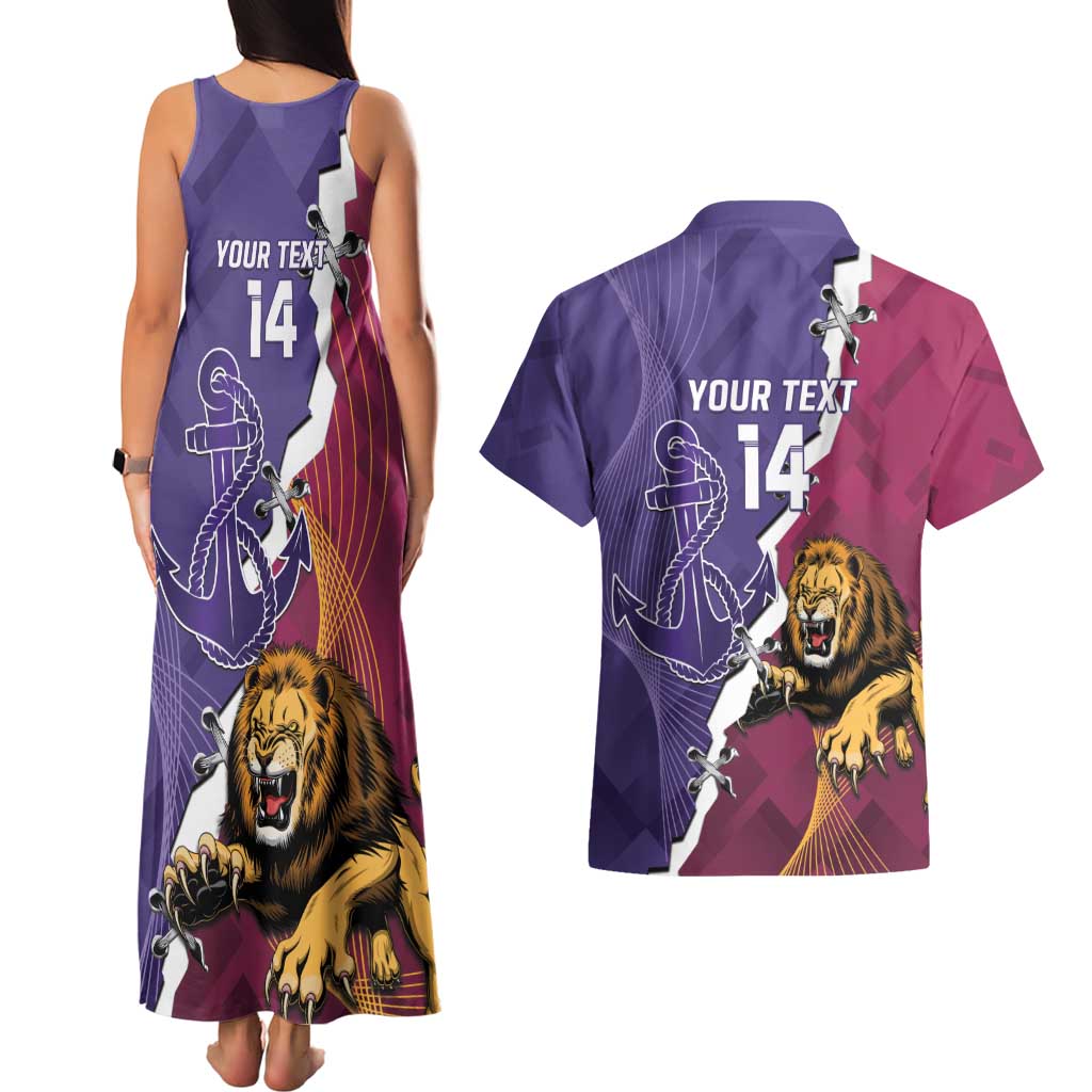 Dockers And Lions Football Custom Couples Matching Tank Maxi Dress and Hawaiian Shirt 2025 Sporty Dynamic Version - Aussie Hoodie
