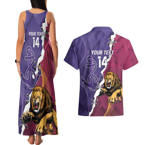 Dockers And Lions Football Custom Couples Matching Tank Maxi Dress and Hawaiian Shirt 2025 Sporty Dynamic Version - Aussie Hoodie