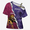 Dockers And Lions Football Custom Cross Shoulder Shirt 2025 Sporty Dynamic Version - Aussie Hoodie