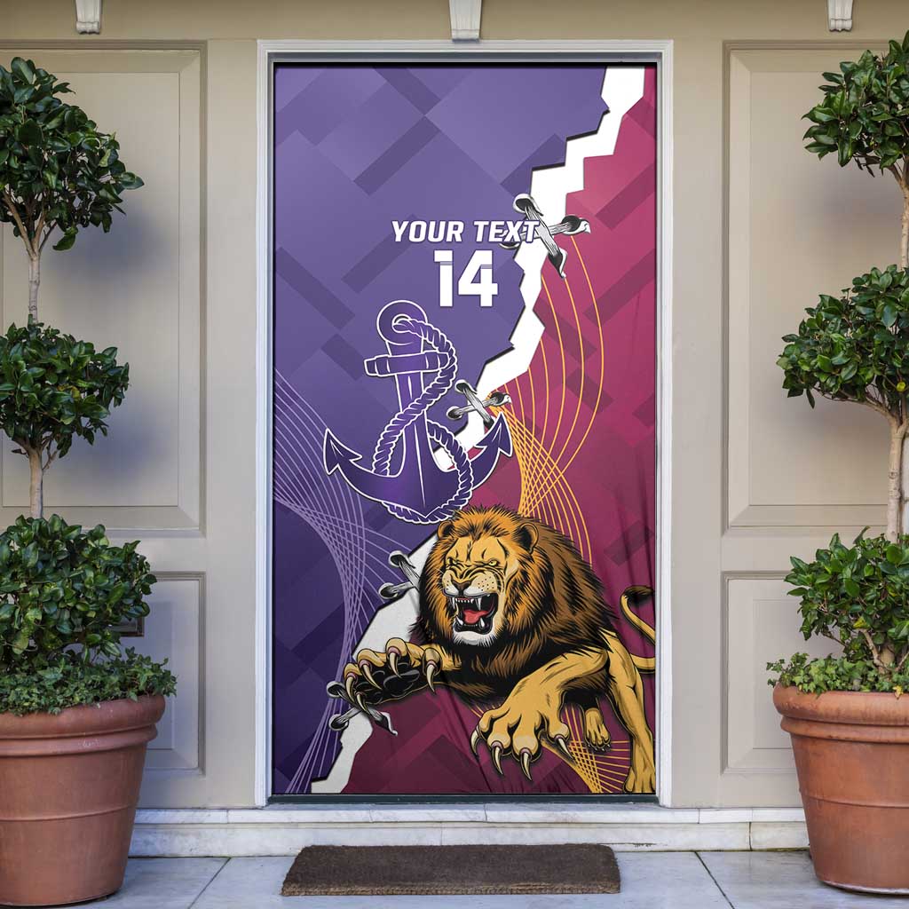 Dockers And Lions Football Custom Door Cover 2025 Sporty Dynamic Version - Aussie Hoodie