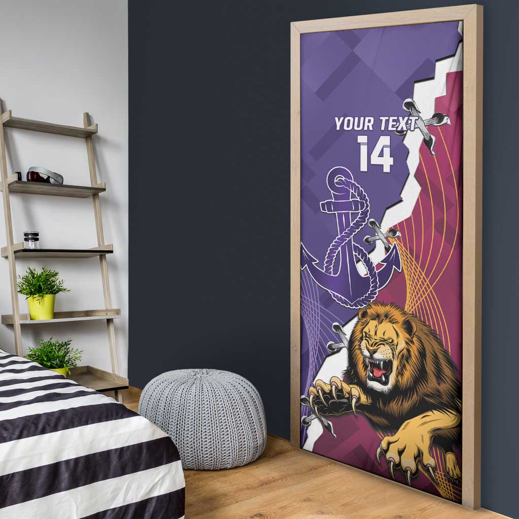 Dockers And Lions Football Custom Door Cover 2025 Sporty Dynamic Version - Aussie Hoodie
