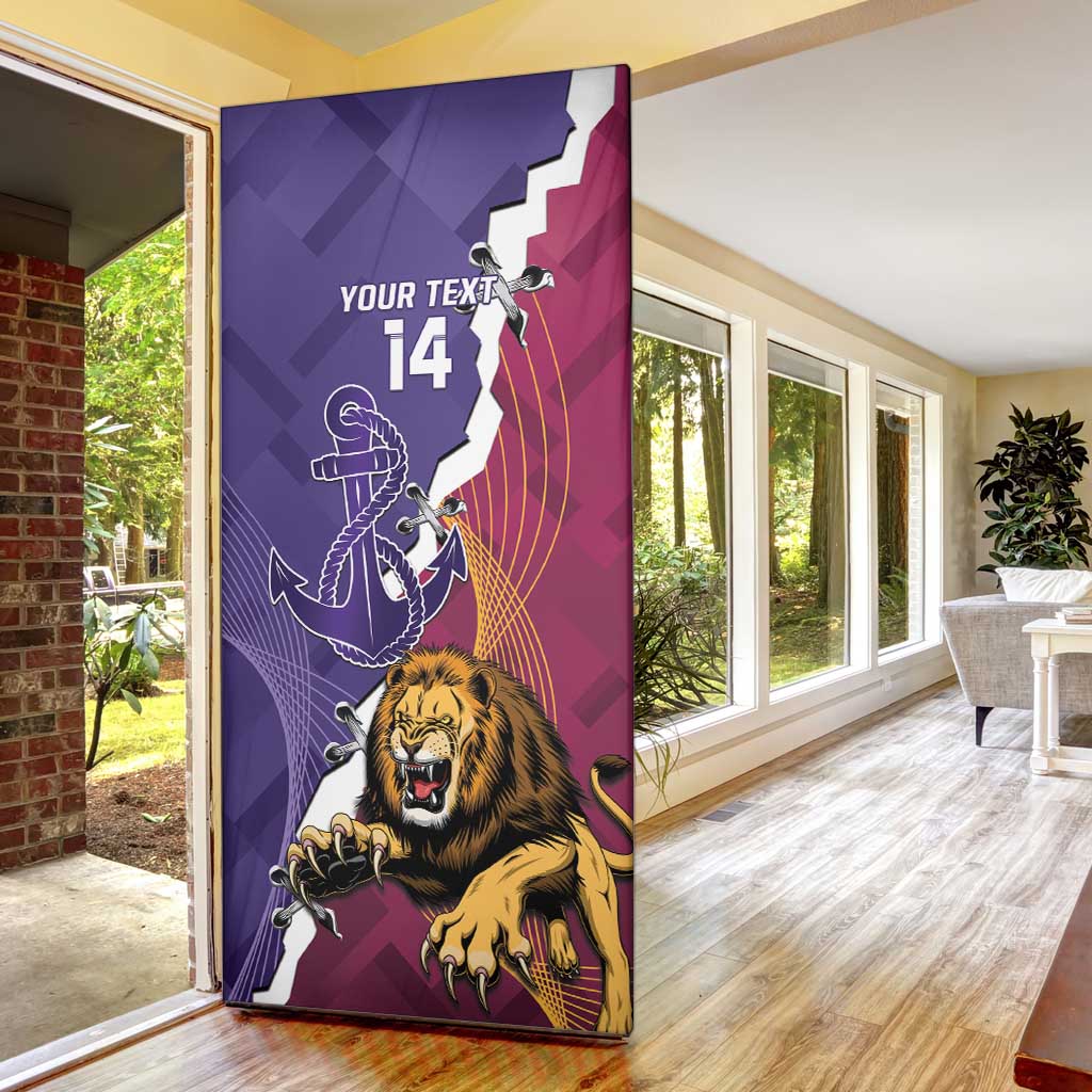 Dockers And Lions Football Custom Door Cover 2025 Sporty Dynamic Version - Aussie Hoodie