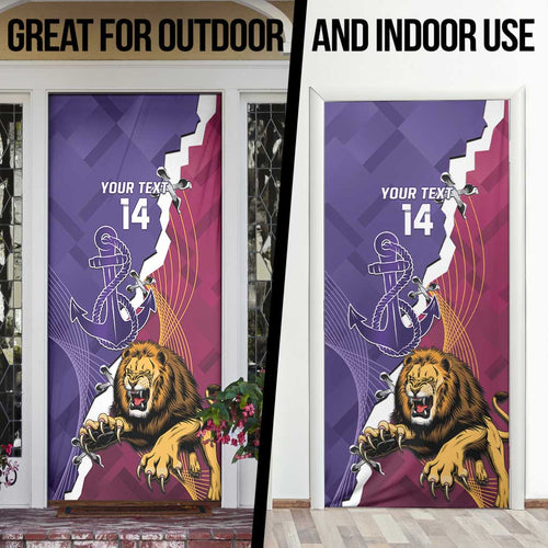 Dockers And Lions Football Custom Door Cover 2025 Sporty Dynamic Version - Aussie Hoodie
