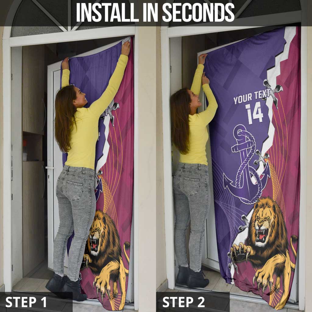 Dockers And Lions Football Custom Door Cover 2025 Sporty Dynamic Version - Aussie Hoodie