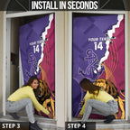 Dockers And Lions Football Custom Door Cover 2025 Sporty Dynamic Version - Aussie Hoodie