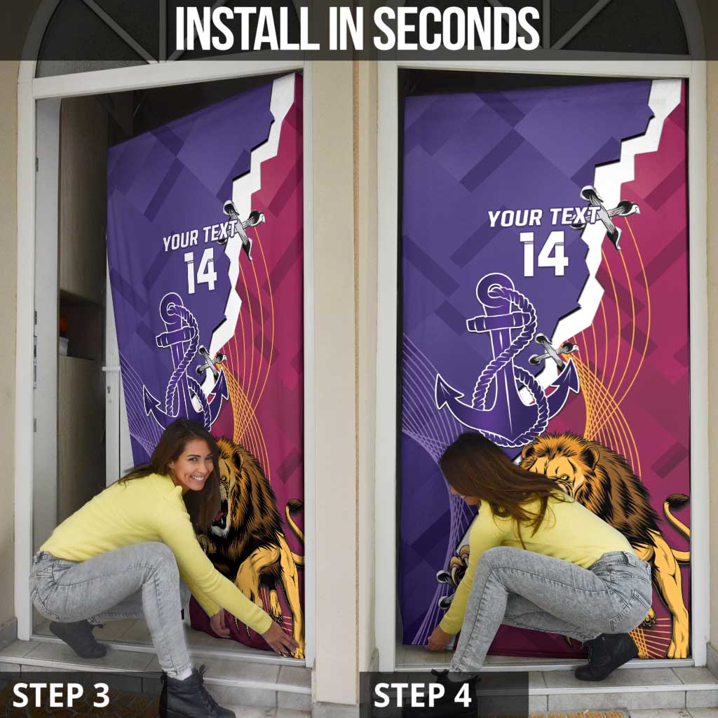 Dockers And Lions Football Custom Door Cover 2025 Sporty Dynamic Version - Aussie Hoodie