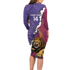 Dockers And Lions Football Custom Family Matching Long Sleeve Bodycon Dress and Hawaiian Shirt 2025 Sporty Dynamic Version - Aussie Hoodie