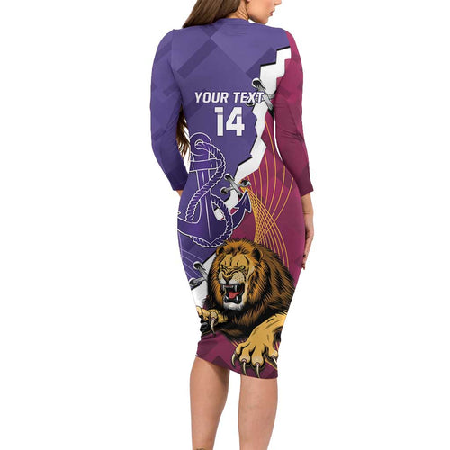 Dockers And Lions Football Custom Family Matching Long Sleeve Bodycon Dress and Hawaiian Shirt 2025 Sporty Dynamic Version - Aussie Hoodie