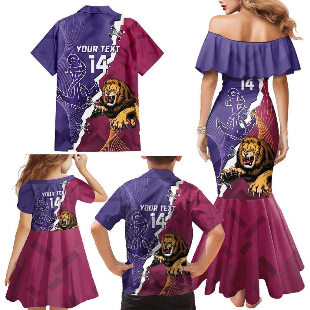 Dockers And Lions Football Custom Family Matching Mermaid Dress and Hawaiian Shirt 2025 Sporty Dynamic Version - Aussie Hoodie