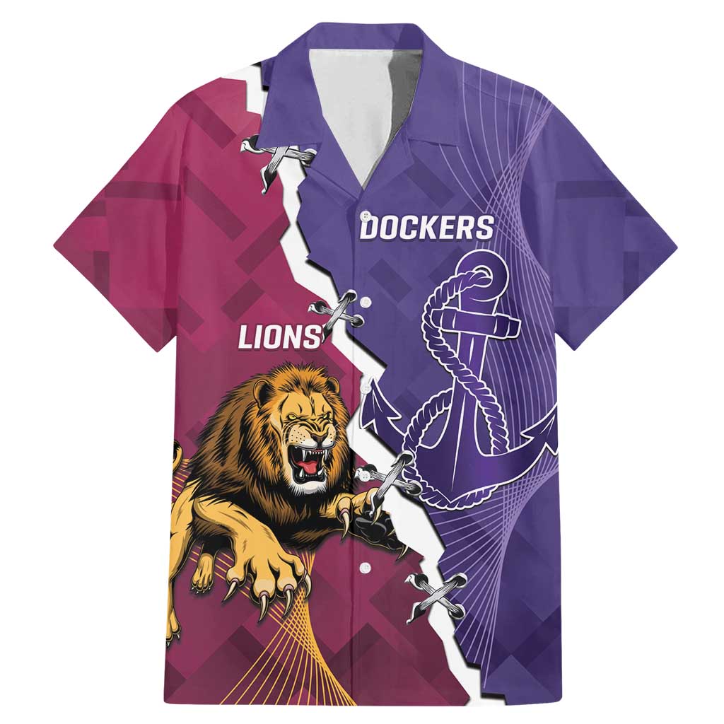 Dockers And Lions Football Custom Family Matching Mermaid Dress and Hawaiian Shirt 2025 Sporty Dynamic Version - Aussie Hoodie