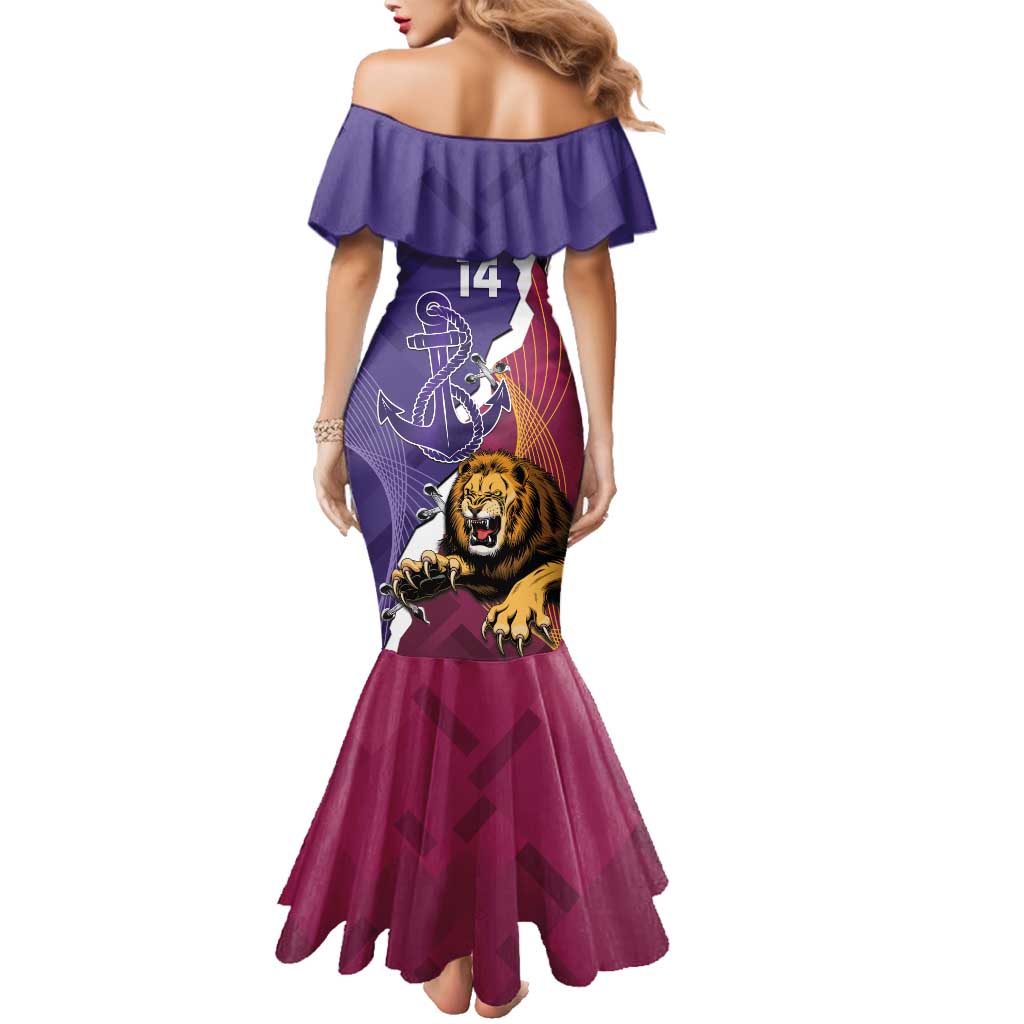 Dockers And Lions Football Custom Family Matching Mermaid Dress and Hawaiian Shirt 2025 Sporty Dynamic Version - Aussie Hoodie