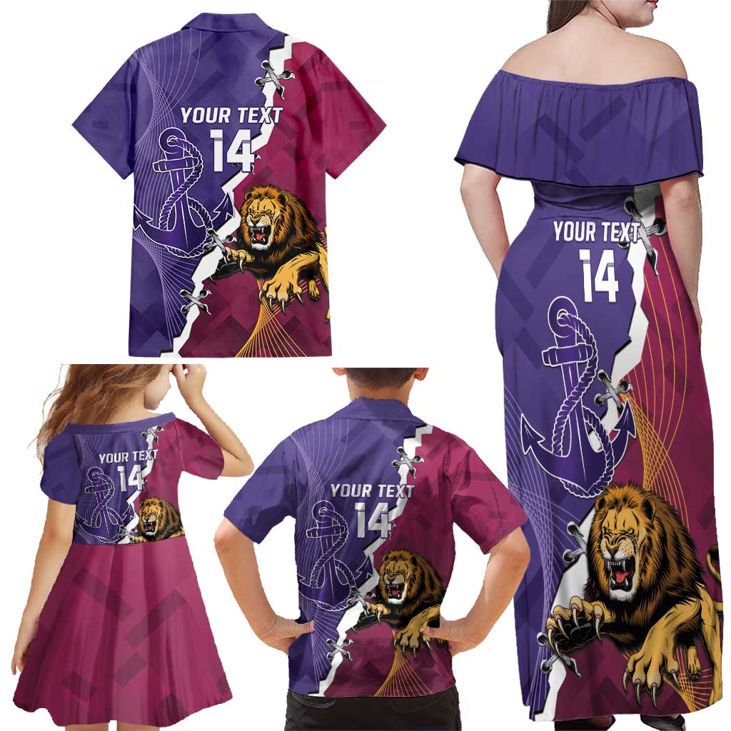 Dockers And Lions Football Custom Family Matching Off Shoulder Maxi Dress and Hawaiian Shirt 2025 Sporty Dynamic Version - Aussie Hoodie