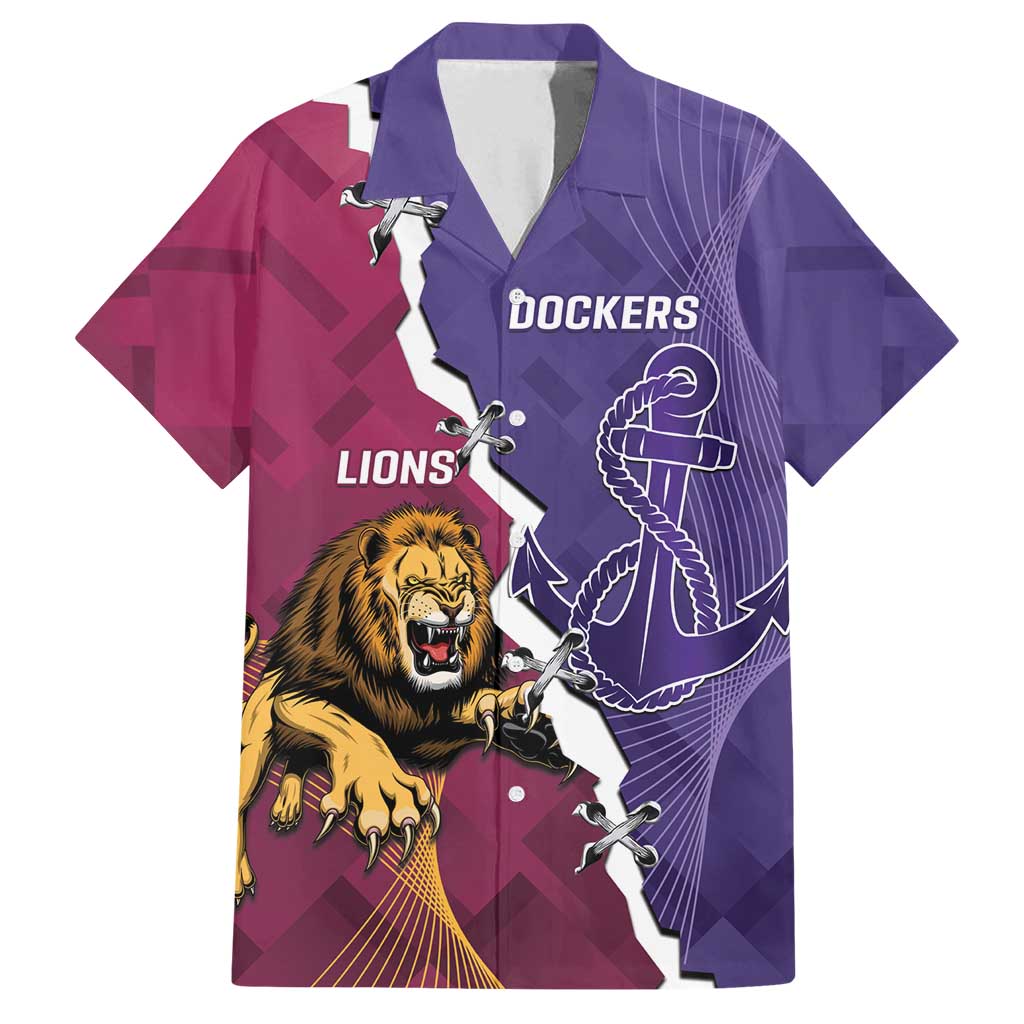Dockers And Lions Football Custom Family Matching Puletasi and Hawaiian Shirt 2025 Sporty Dynamic Version - Aussie Hoodie