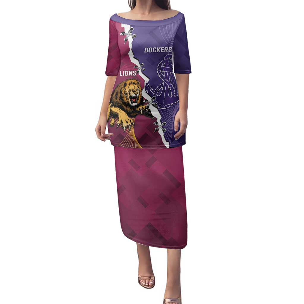 Dockers And Lions Football Custom Family Matching Puletasi and Hawaiian Shirt 2025 Sporty Dynamic Version - Aussie Hoodie