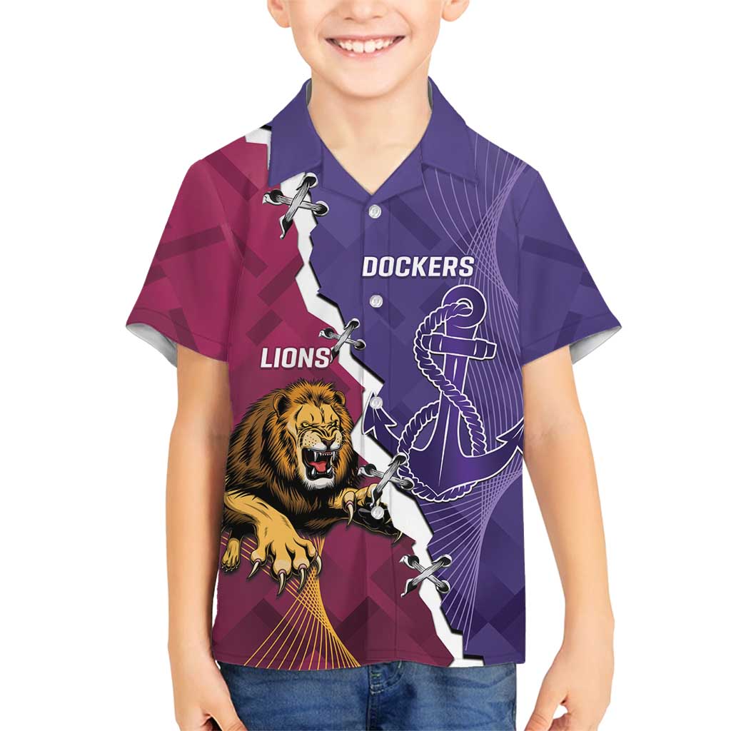 Dockers And Lions Football Custom Family Matching Puletasi and Hawaiian Shirt 2025 Sporty Dynamic Version - Aussie Hoodie