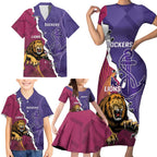 Dockers And Lions Football Custom Family Matching Short Sleeve Bodycon Dress and Hawaiian Shirt 2025 Sporty Dynamic Version - Aussie Hoodie