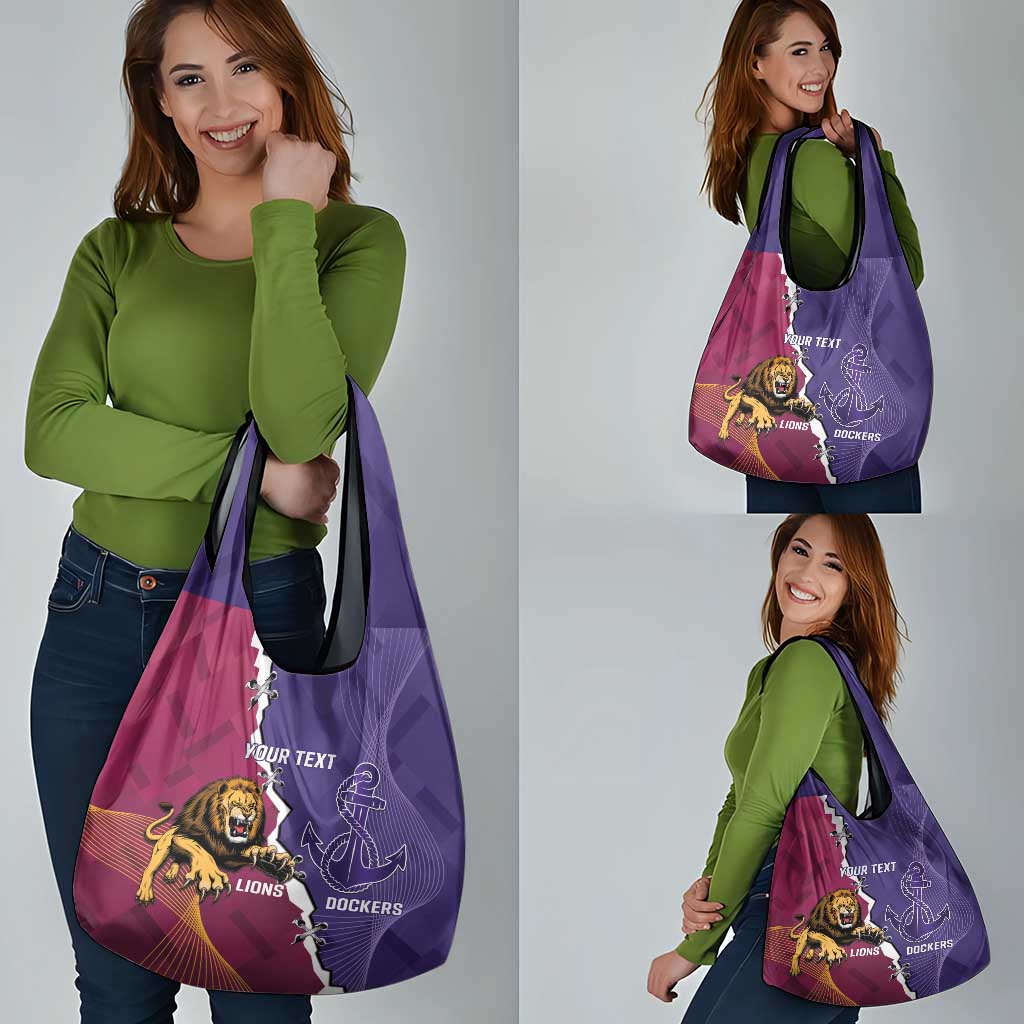 Dockers And Lions Football Custom Grocery Bag 2025 Sporty Dynamic Version - Aussie Hoodie