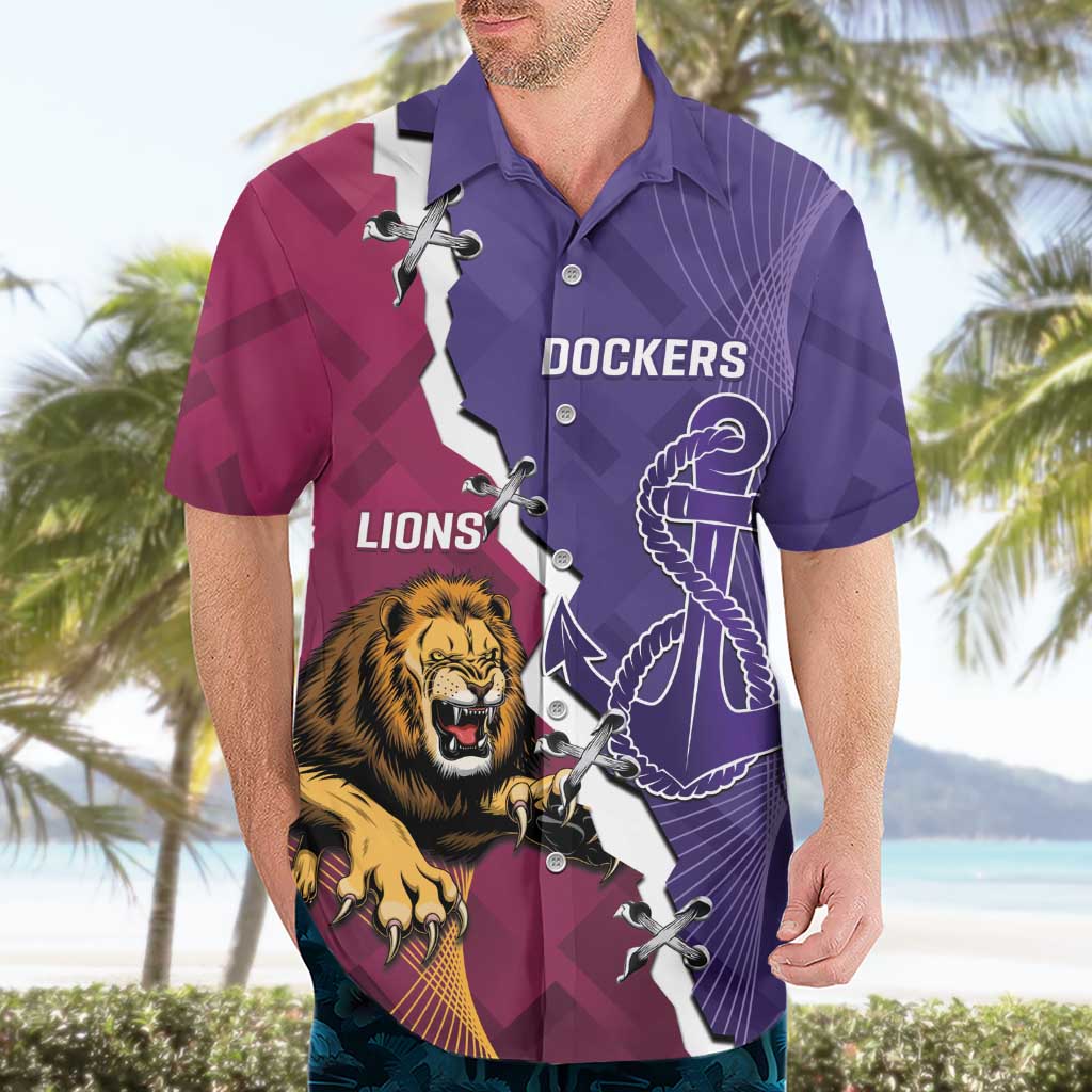 Dockers And Lions Football Custom Hawaiian Shirt 2025 Sporty Dynamic Version - Aussie Hoodie
