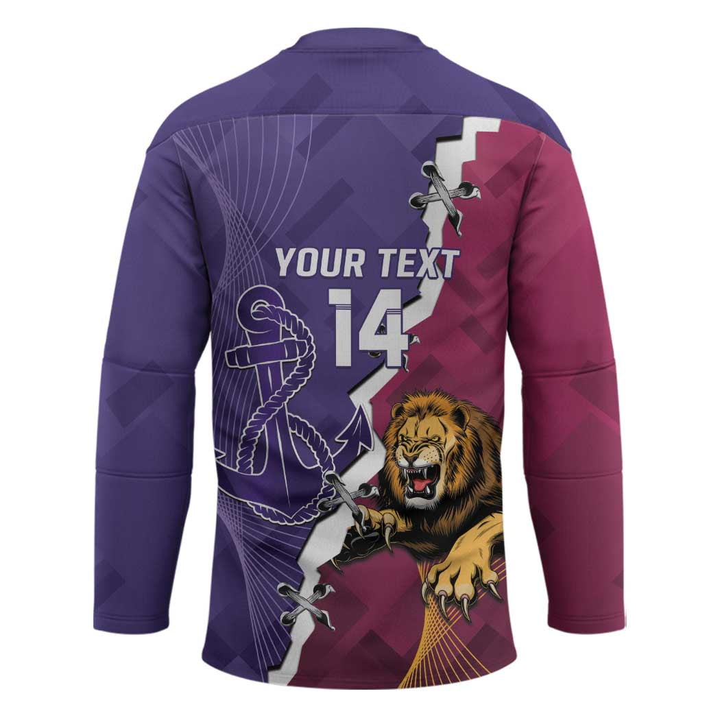 Dockers And Lions Football Custom Hockey Jersey 2025 Sporty Dynamic Version - Aussie Hoodie