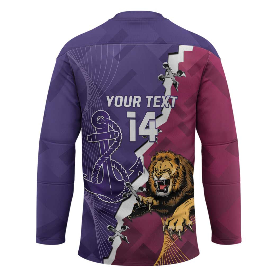 Dockers And Lions Football Custom Hockey Jersey 2025 Sporty Dynamic Version - Aussie Hoodie