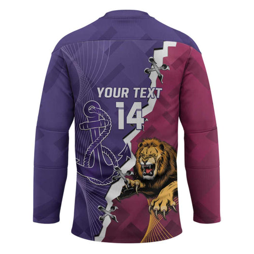 Dockers And Lions Football Custom Hockey Jersey 2025 Sporty Dynamic Version - Aussie Hoodie