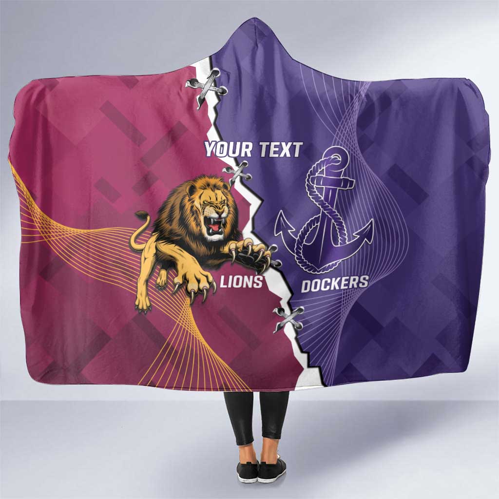 Dockers And Lions Football Custom Hooded Blanket 2025 Sporty Dynamic Version - Aussie Hoodie
