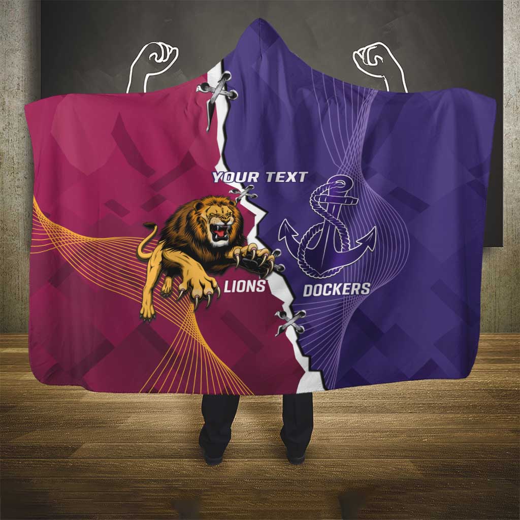 Dockers And Lions Football Custom Hooded Blanket 2025 Sporty Dynamic Version - Aussie Hoodie