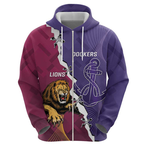 Dockers And Lions Football Custom Hoodie 2025 Sporty Dynamic Version - Aussie Hoodie