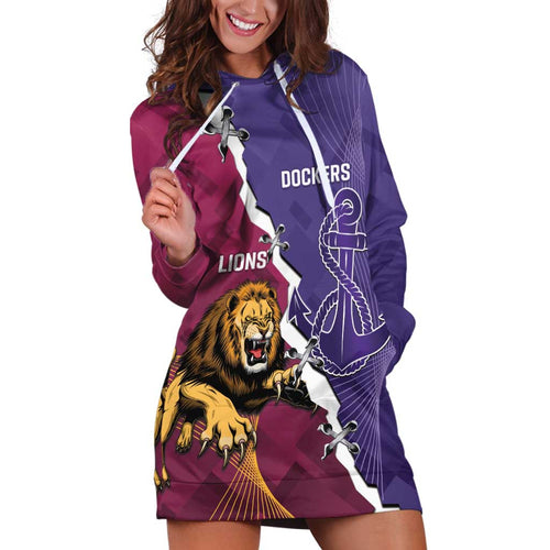 Dockers And Lions Football Custom Hoodie Dress 2025 Sporty Dynamic Version - Aussie Hoodie