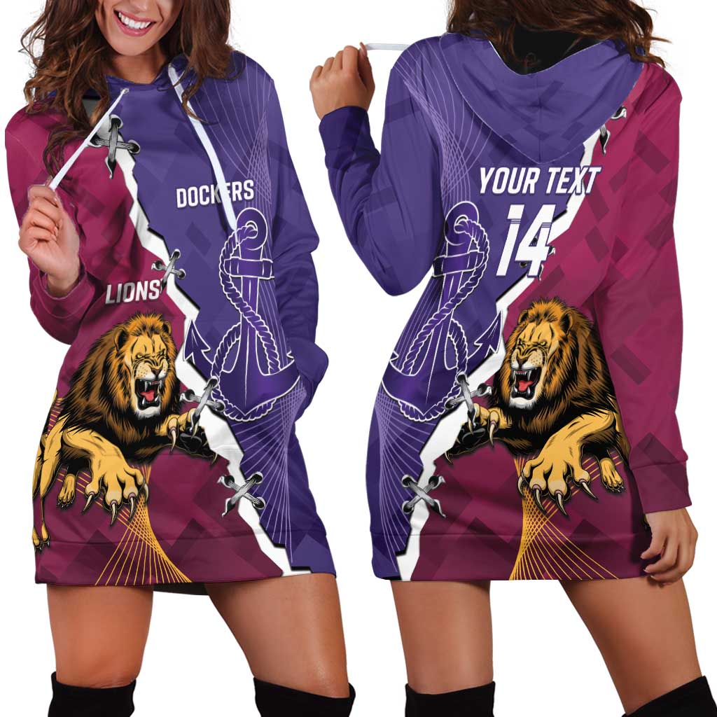 Dockers And Lions Football Custom Hoodie Dress 2025 Sporty Dynamic Version - Aussie Hoodie