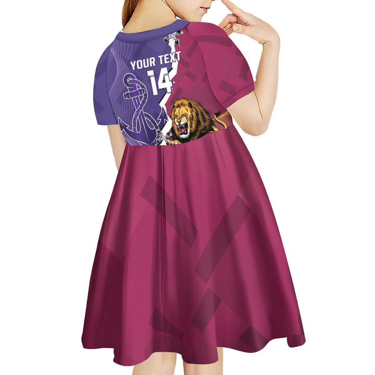 Dockers And Lions Football Custom Kid Short Sleeve Dress 2025 Sporty Dynamic Version - Aussie Hoodie