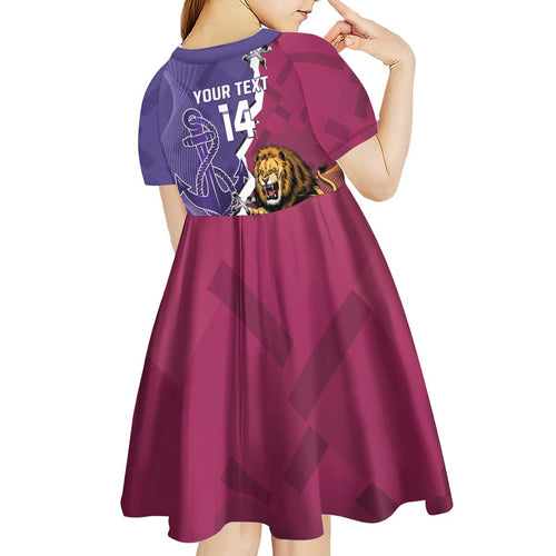 Dockers And Lions Football Custom Kid Short Sleeve Dress 2025 Sporty Dynamic Version - Aussie Hoodie