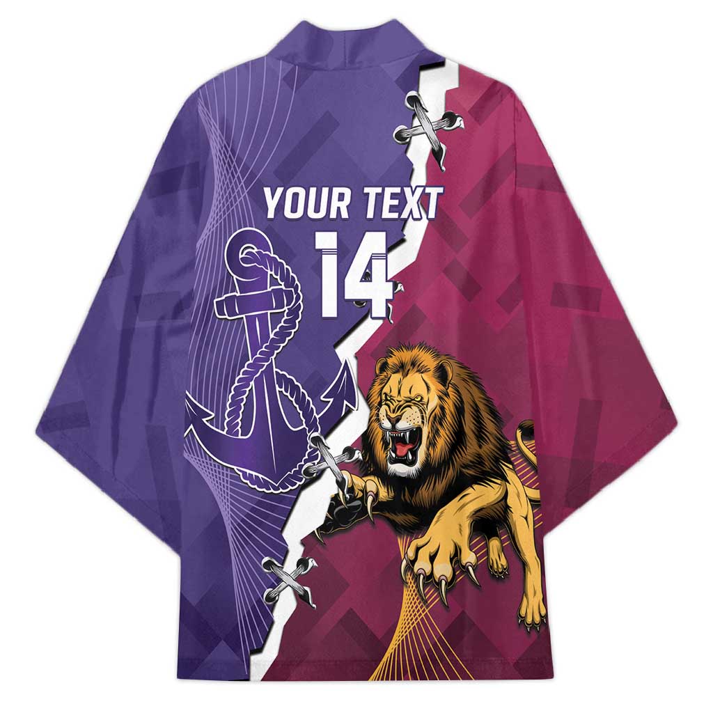 Dockers And Lions Football Custom Kimono 2025 Sporty Dynamic Version - Aussie Hoodie