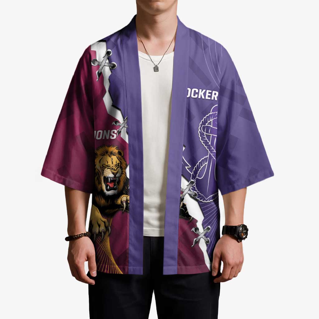 Dockers And Lions Football Custom Kimono 2025 Sporty Dynamic Version - Aussie Hoodie
