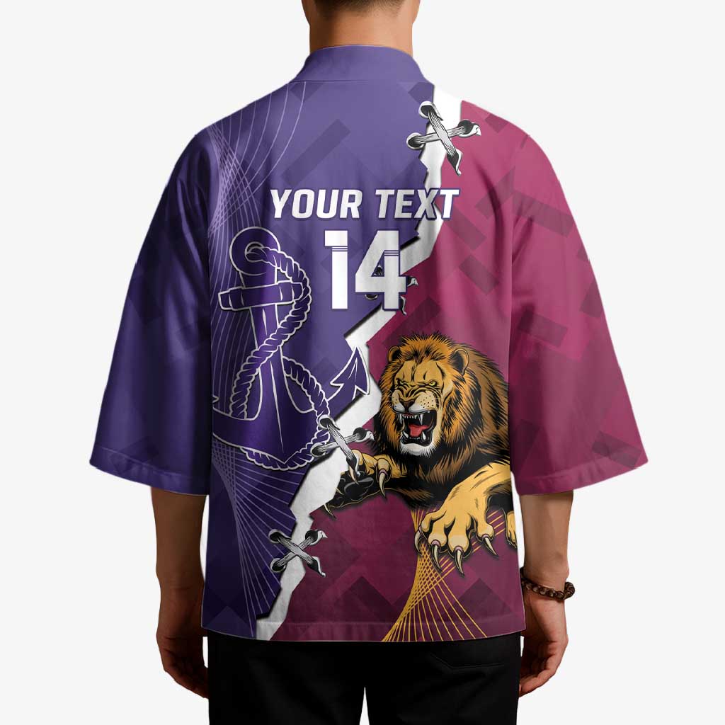 Dockers And Lions Football Custom Kimono 2025 Sporty Dynamic Version - Aussie Hoodie