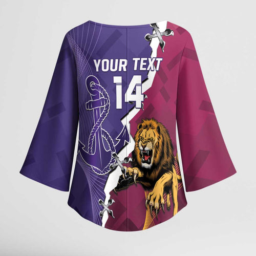 Dockers And Lions Football Custom Kimono Sleeve Blouse 2025 Sporty Dynamic Version - Aussie Hoodie