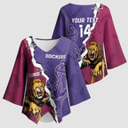 Dockers And Lions Football Custom Kimono Sleeve Blouse 2025 Sporty Dynamic Version - Aussie Hoodie