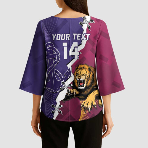 Dockers And Lions Football Custom Kimono Sleeve Blouse 2025 Sporty Dynamic Version - Aussie Hoodie