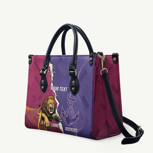 Dockers And Lions Football Custom Leather Bag 2025 Sporty Dynamic Version - Aussie Hoodie